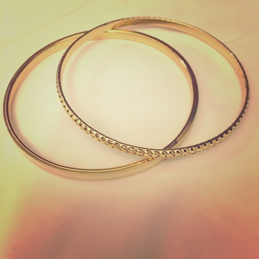 Simple Gold Bangle Bracelets